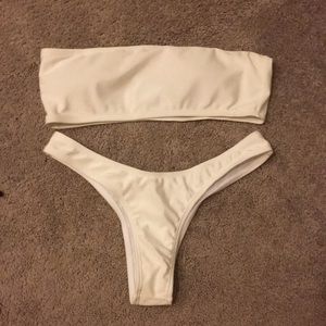 White two piece swimsuit